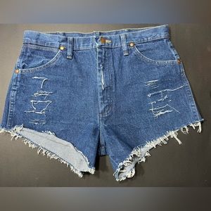 Wrangler cutoff distressed jean shorts